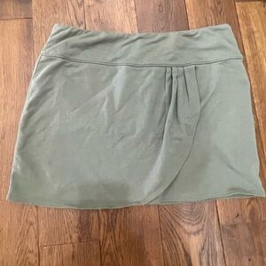 Free people knit skirt.  Army green